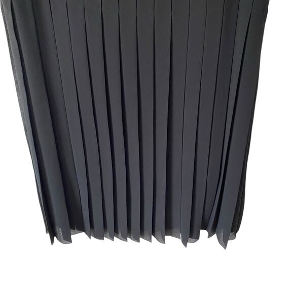 COS Draped Neck Black Pleated Midi Dress size 6 - Picture 5 of 12